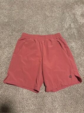 Men's Athletic Shorts in Dusty Rose with Elastic Waist